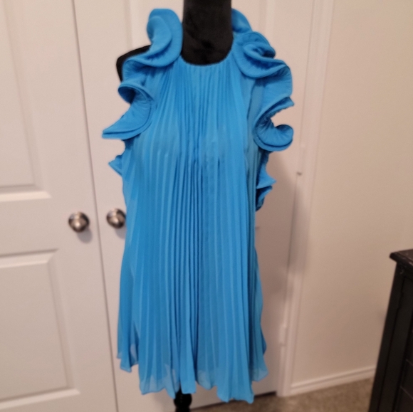 Amur Mimi Dress Halter Ruffle Chiffon Dress - Picture 3 of 4